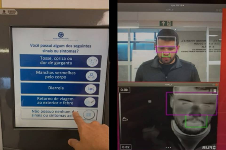 Covid-19: hospitais terão totem para medir temperatura de pacientes à distância 